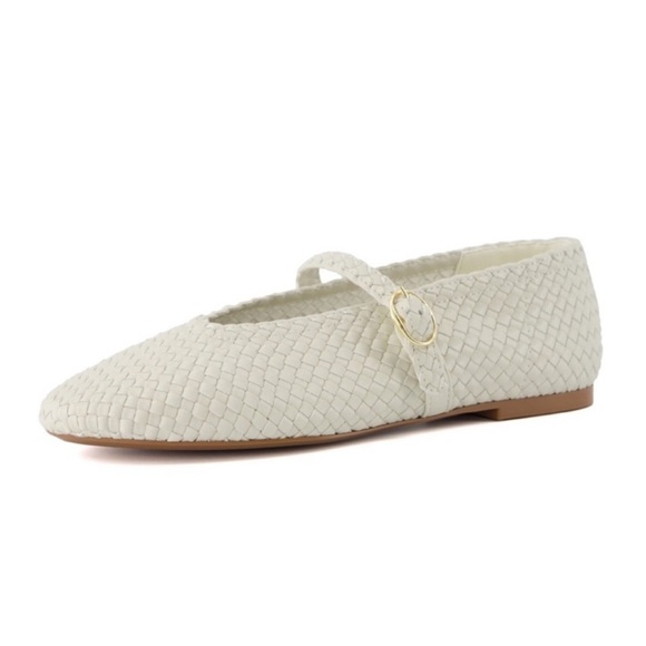 House of Harlow 1960 Shoes - House of Harlow 1960 Bistro Woven Mary Jane Flats in Wheat Size 8.5